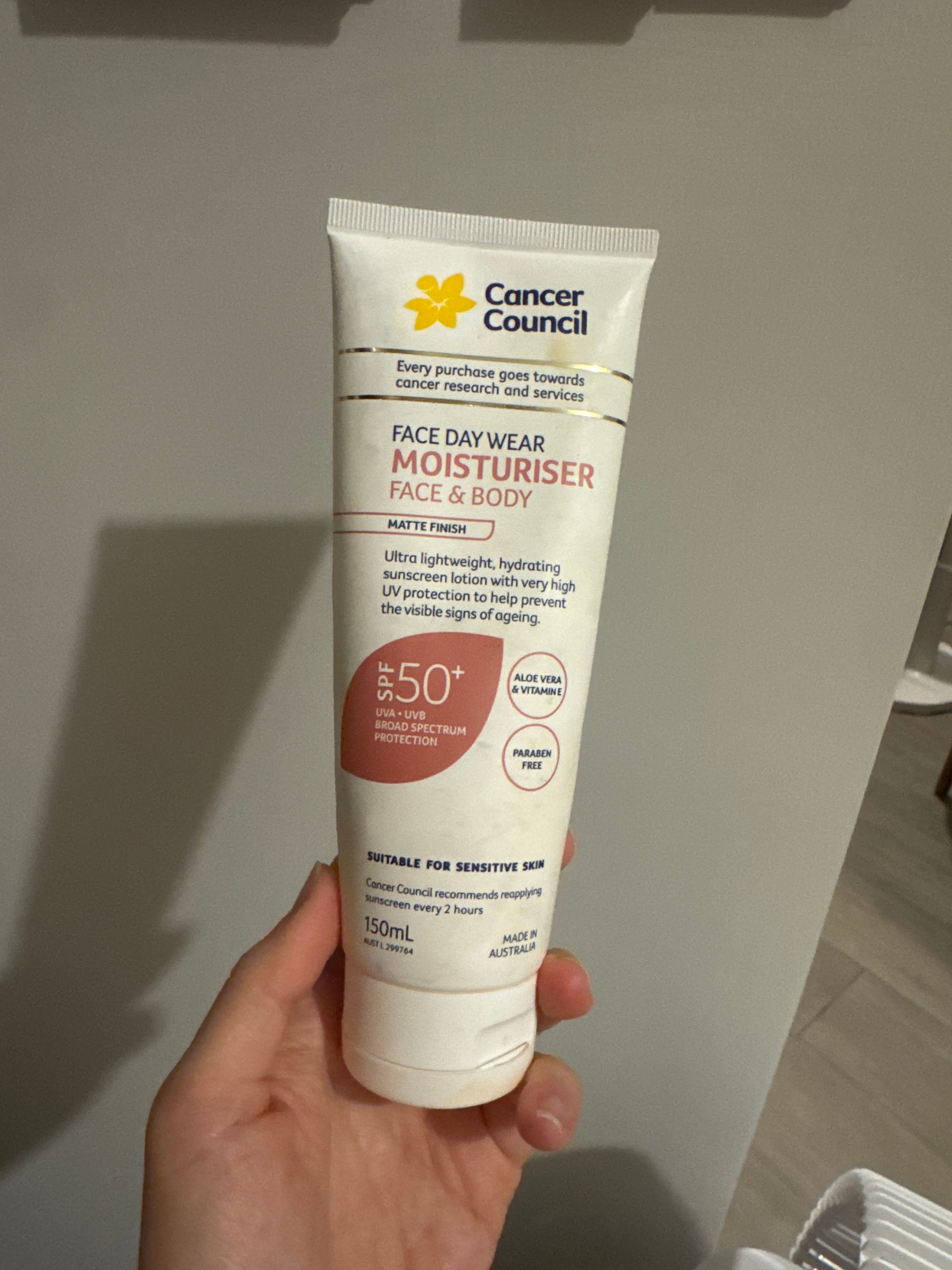澳洲防癌協會防曬 Cancer Council Australia SPF50+啞緻保濕防曬霜 真實評價/實測照片 bysan*********************.hk 1